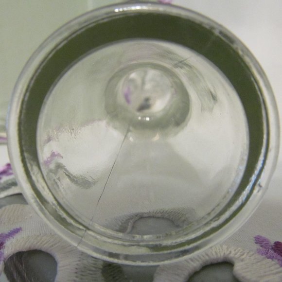 Vintage Hoosier 6" Clear Glass #4063-C Hexagon Bud Vase Diamond Cut Ribbed - Picture 12 of 15